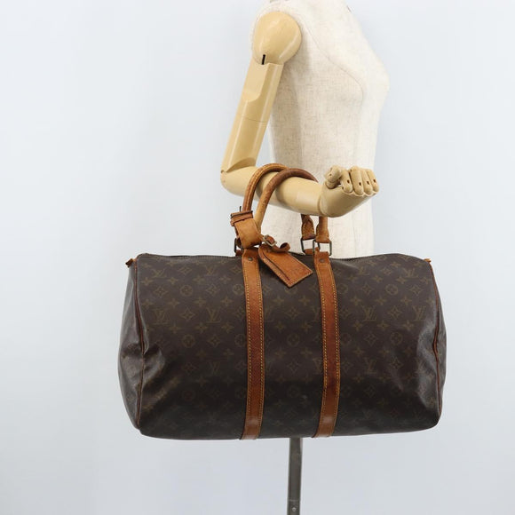 LOUIS VUITTON Monogram Keepall 45 Boston Bag M41428 LV Auth bs33799