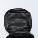 CHANEL Bicolore Vanity Handtas Leer Zwart CC Auth bs33805-18