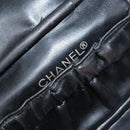 CHANEL Bicolore Vanity Handtas Leer Zwart CC Auth bs33805-19