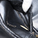 CHANEL Bicolore Vanity Handtas Leer Zwart CC Auth bs33805-22