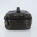 CHANEL Bicolore Vanity Handtas Leer Zwart CC Auth bs33805-4