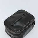 CHANEL Bicolore Vanity Handtas Leer Zwart CC Auth bs33805-6
