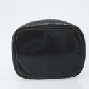 CHANEL Bicolore Vanity Handtas Leer Zwart CC Auth bs33805-5