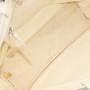 CHANEL Tote Bag Canvas Leather White Silver CC Auth bs33806-15