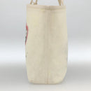 CHANEL Tote Bag Canvas Leather White Silver CC Auth bs33806-5