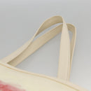CHANEL Tote Bag Canvas Leather White Silver CC Auth bs33806-8