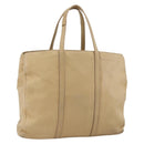 LOEWE Tote Bag Leather Beige Gold Auth bs33808-1