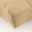 LOEWE Tote Bag Leather Beige Gold Auth bs33808-14