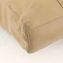 LOEWE Tote Bag Leather Beige Gold Auth bs33808-16