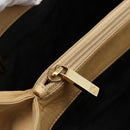 LOEWE Tote Bag Leather Beige Gold Auth bs33808-22