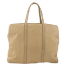 LOEWE Tote Bag Leather Beige Gold Auth bs33808-2