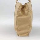 LOEWE Tote Bag Leather Beige Gold Auth bs33808-3