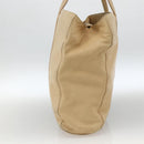 LOEWE Tote Bag Leather Beige Gold Auth bs33808-4