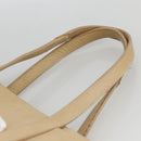 LOEWE Tote Bag Leather Beige Gold Auth bs33808-8