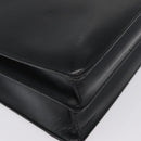 LOEWE Anagram Business Bag Leather Black Silver Auth bs33809-15