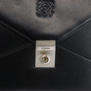 LOEWE Anagram Business Bag Leather Black Silver Auth bs33809-18