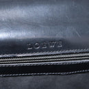 LOEWE Anagram Business Bag Leather Black Silver Auth bs33809-19