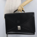 LOEWE Anagram Business Bag Leather Black Silver Auth bs33809-27
