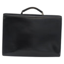 LOEWE Anagram Business Bag Leather Black Silver Auth bs33809-2