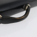 LOEWE Anagram Business Bag Leather Black Silver Auth bs33809-7