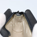 CHANEL Pouch Lamb Skin Black Gold CC Auth bs33811-11