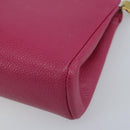 CHANEL COCO Mark Pouch Caviar Skin Pink Gold CC Auth bs33812-14