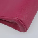 CHANEL COCO Mark Pouch Caviar Skin Pink Gold CC Auth bs33812-15