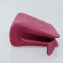 CHANEL COCO Mark Pouch Caviar Skin Pink Gold CC Auth bs33812-3