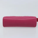 CHANEL COCO Mark Pouch Caviar Skin Pink Gold CC Auth bs33812-6