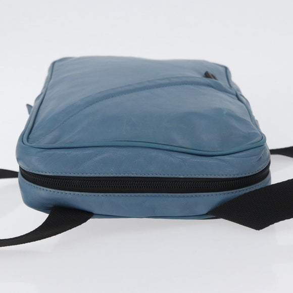 Miu Miu Shoulder Bag Leather Light Blue Auth bs33816