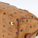 MCM Vicetos Logogram Hand Bag PVC Leather Brown Gold Auth bs33817-9