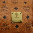 MCM Vicetos Logogram Hand Bag PVC Leather Brown Gold Auth bs33817-12