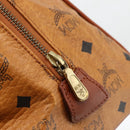 MCM Vicetos Logogram Hand Bag PVC Leather Brown Gold Auth bs33817-10