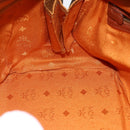 MCM Vicetos Logogram Hand Bag PVC Leather Brown Gold Auth bs33817-18