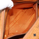 MCM Vicetos Logogram Hand Bag PVC Leather Brown Gold Auth bs33817-20