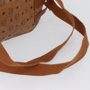MCM Vicetos Logogram Backpack PVC Leather Brown Gold Auth bs33818-8