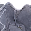 HERMES Valparaiso PM Hand Bag Canvas Leather Black Silver Auth bs33821-17