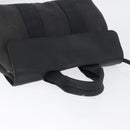 HERMES Valparaiso PM Hand Bag Canvas Leather Black Silver Auth bs33821-6