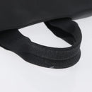 HERMES Valparaiso PM Hand Bag Canvas Leather Black Silver Auth bs33821-7