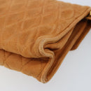 CHANEL Chain Shoulder Bag Suede Brown Gold CC Auth bs33823-12