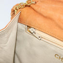 CHANEL Chain Shoulder Bag Suede Brown Gold CC Auth bs33823-19