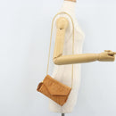 CHANEL Chain Shoulder Bag Suede Brown Gold CC Auth bs33823-23