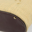 CHANEL Hand Bag Straw Beige CC Auth bs33825-14