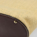 CHANEL Hand Bag Straw Beige CC Auth bs33825-16
