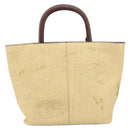 CHANEL Hand Bag Straw Beige CC Auth bs33825-13