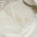 CHANEL Tote Bag Canvas Navy Silver CC Auth bs33826-18