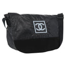CHANEL Shoulder Bag Patent leather Black Silver CC Auth bs33829-1