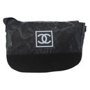 CHANEL Shoulder Bag Patent leather Black Silver CC Auth bs33829-2