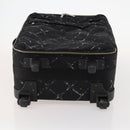 CHANEL Travel line Carry Case Trunk Nylon Black CC Auth bs33830-13