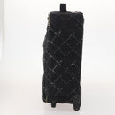 CHANEL Travel line Carry Case Trunk Nylon Black CC Auth bs33830-4